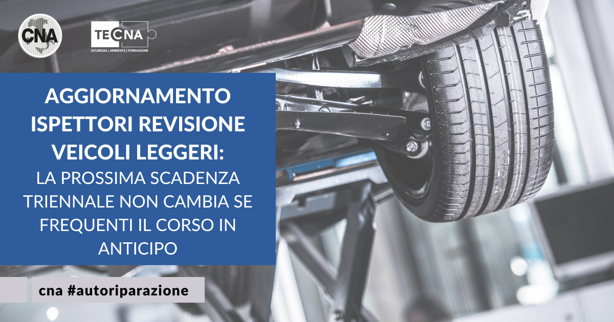 novità scadenza corso aggiornamento ispettori revisione